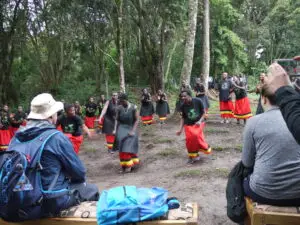 Cultural entertainment before Gorilla trek in Uganda. Uganda Fishing and Birding Tours